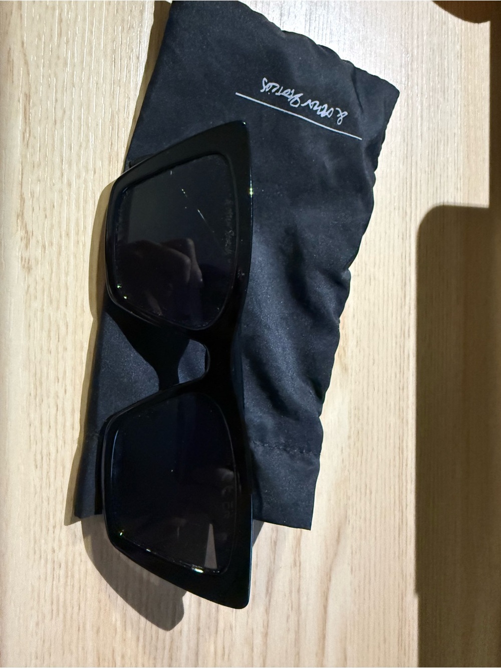 & Other Stories Glossy Black Cat-Eye Sunglasses